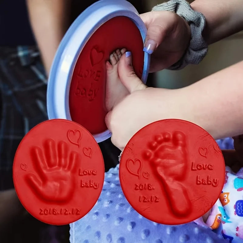 Baby DIY Hand and Footprint Soft Clay Fluffy Material, Baby Care Hand Print And Foot Print Mud, Handprint Fingerprint