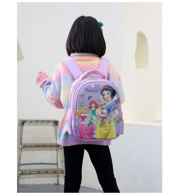 Disney Snow White New Girls Backpack Cartoon Cute Girls School Bag Large Capacity Lightweight Waterproof Children's Backpack