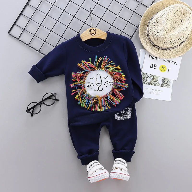 New Spring Autumn Baby Girl Clothes Boys Clothing Children T-Shirt Pants 2Pcs/Sets Toddler Casual Sports Costume Kids Tracksuits