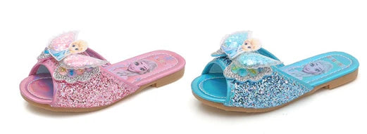 Disney Girls' Sandals Slippers Summer Party Shoes Soft Soled Baby Shoes Frozen Elsa Princess Outdoor Children's Slippers