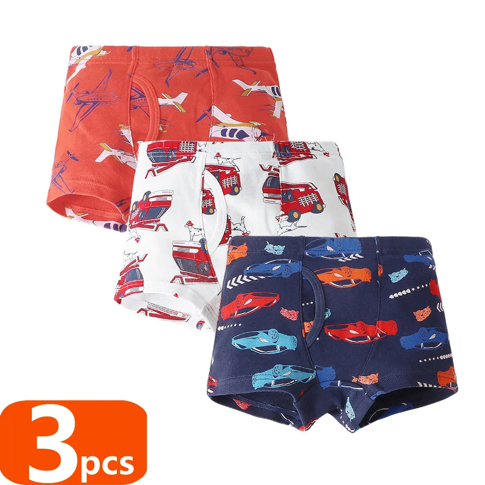 1/3/6 pcs Boys Boxer Briefs Sets 2025 New Kids Cotton Underwear Boy Underpants Teenager Dinosaur Print Soft Children Panties