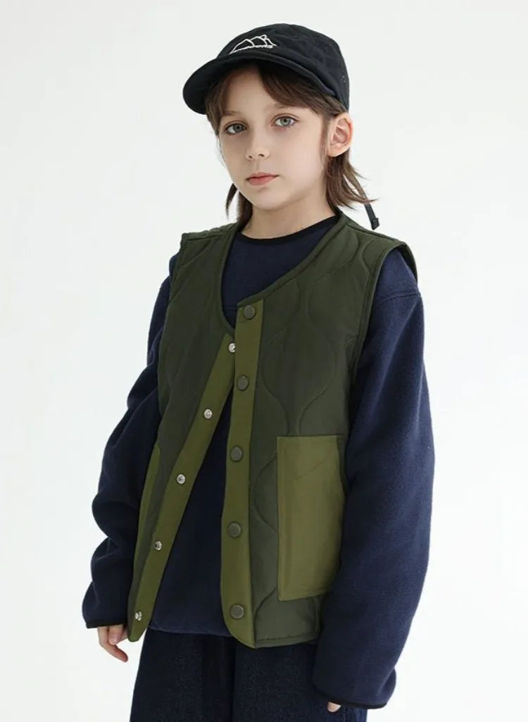 2025 New Winter Boys' Vest Stylish Children's Winter Jacket Baby Boy Sleeveless Waistcoat Outerwear for Toddler Boys