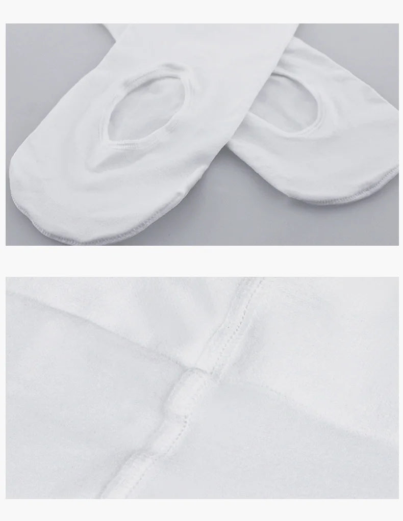 Wholesale Ballet Tights for Adults Girls Velvet Convertible Dance Stockings White Pink Ballet Pantyhose With Hole 12 Pairs