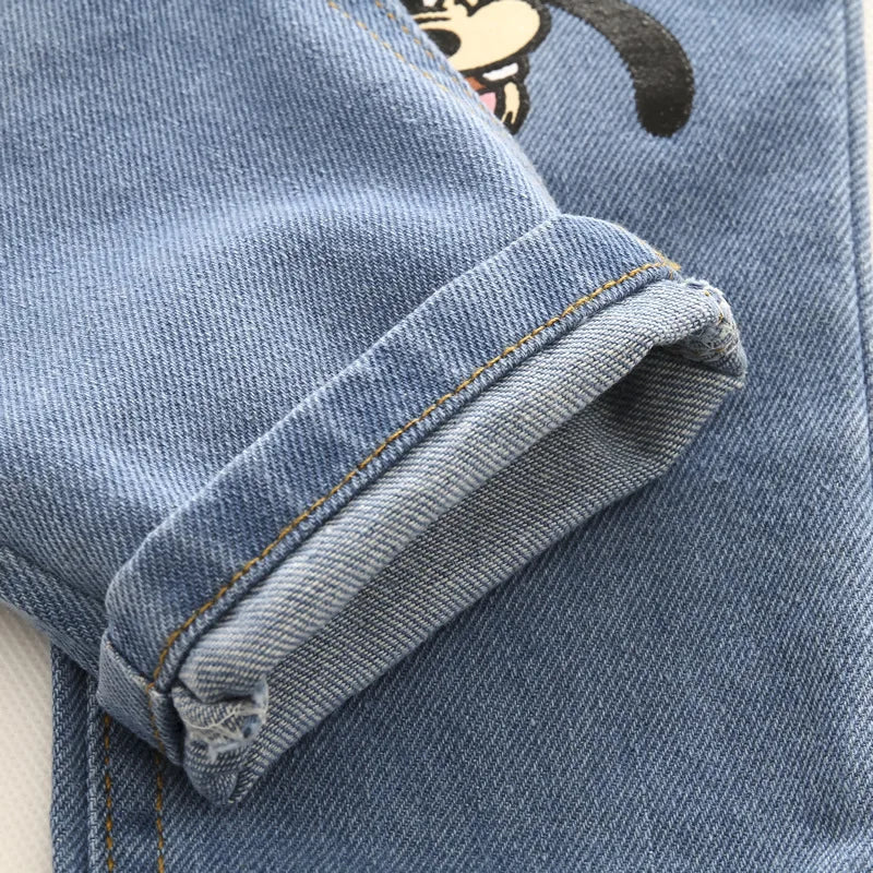 Fashion Baby Boys Cotton Clothing Sets Kids Cartoon Mickey Mouse Long Sleeve Tops + Jeans Pants 2Pcs for Children Tracksuits