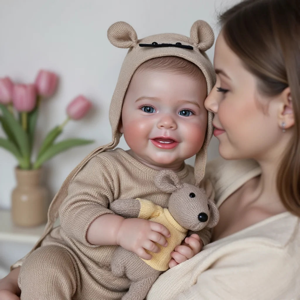 18-Inch Kodi Boy Handmade Bebe Reborn Doll With Painted Hair 3D Painted Skin Baby Newborn Baby Doll