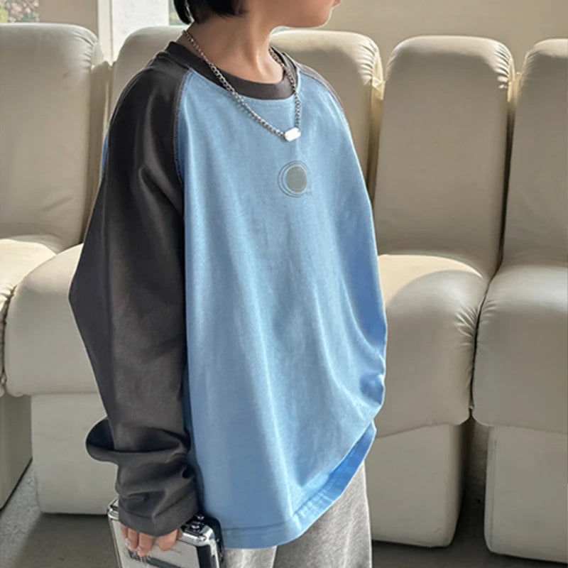 Loose Top with Children's Letters Kids Clothes Boys Elementary Student Men's T-shirt Wear 2025 New Clothing Korean Boy Child Tee