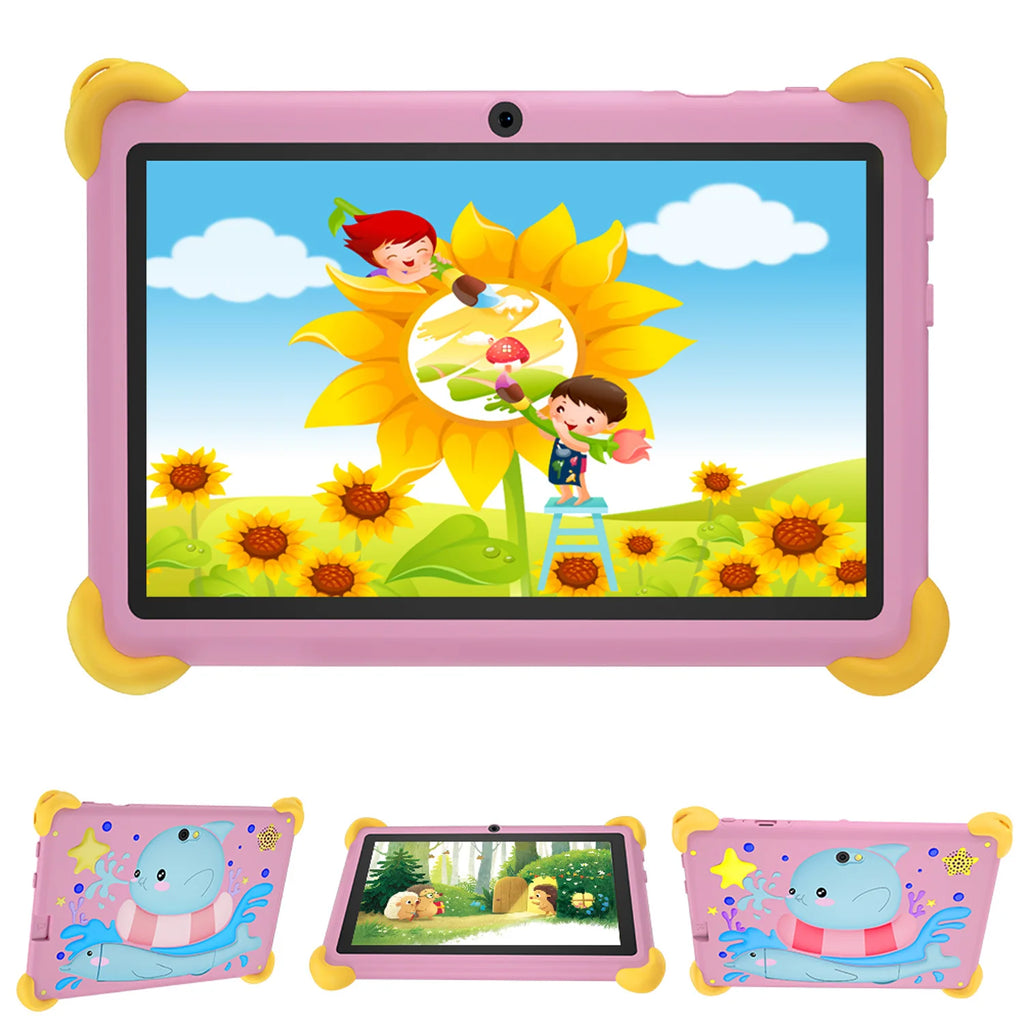 2025 New 7 Inch Cartoon Pattern Kids' tablets Quad Core 4GB RAM 64GB ROM 5G WiFi Learning Education Games Tablet Children's Gift