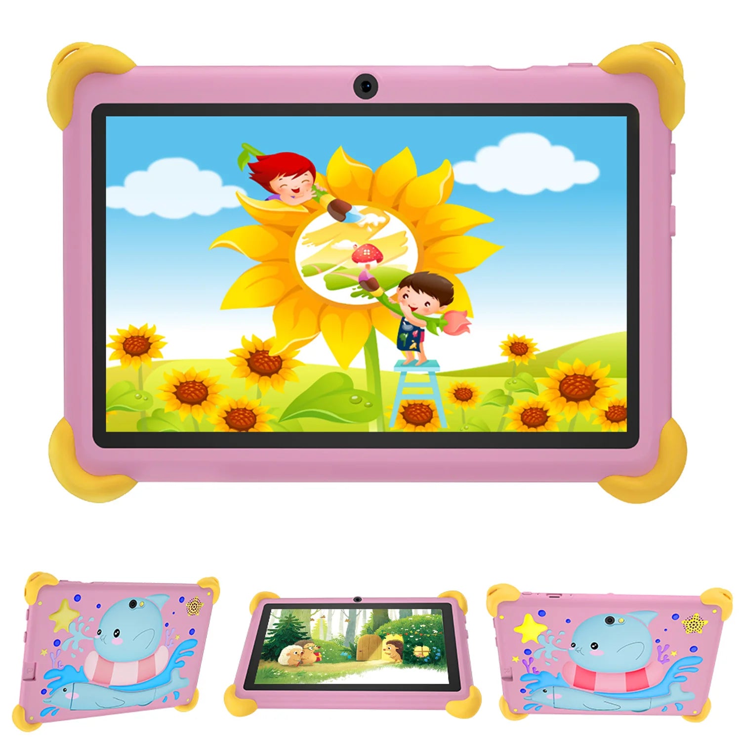 2025 New 7 Inch Cartoon Pattern Kids' tablets Quad Core 4GB RAM 64GB ROM 5G WiFi Learning Education Games Tablet Children's Gift