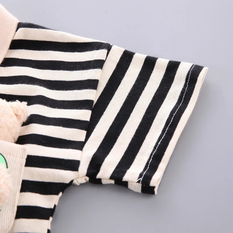 New Summer Baby Boys Clothes Suit Children Fashion Striped T-Shirt Shorts 2Pcs/Set Toddler Casual Costume Infant Kids Tracksuits