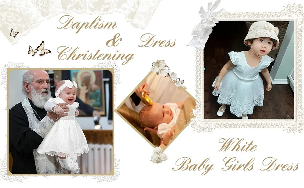 Toddler Girl Princess Dress Elegant Party Dresses For Girls Baby Lace Wedding Dress Baptismal Costume Backless Children Dresses