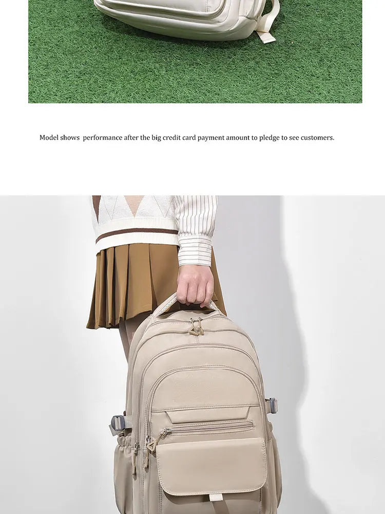 A Multi-layer Waterproof And Stylish Backpack Oxford Large-capacity Simple Commuter Out-of-town Student Backpack