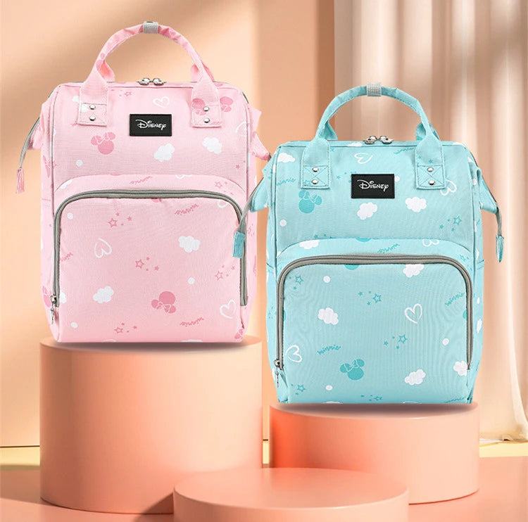 Disney Mickey Original New Diaper Bag Backpack Luxury Brand Baby Diaper Bag Large Capacity Multi-function Cartoon Baby Bag