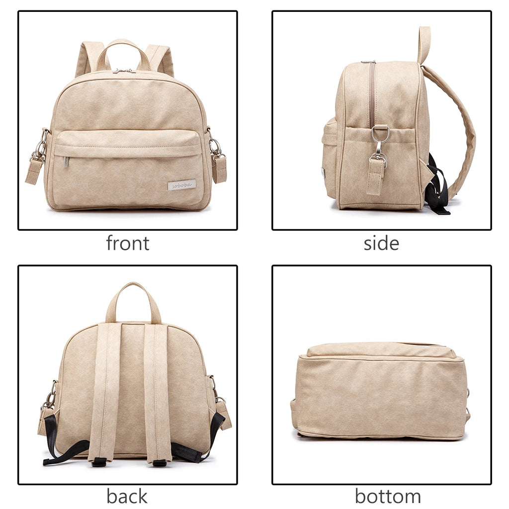 Fashion Diaper Bag for Newborn Baby Waterproof Light Weight Protable Mommy Diaper Backpack for Quick Outing Nappy Changing Bag