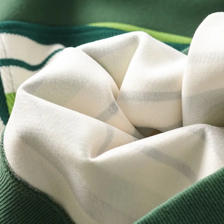 Boys' 7-8Y Striped Stand Collar Zipper Sweatshirt - Kids' Casual Top