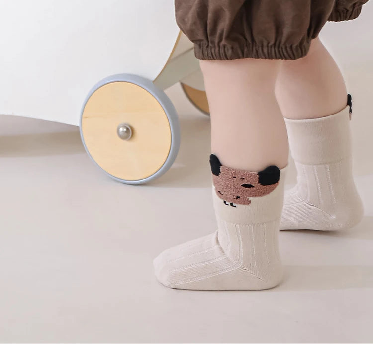 3/5 Pairs Cartoon Newborn Socks Children'S Socks Spring And Autumn Cute Boy Girls Kids Toddler Socks Baby Accessories