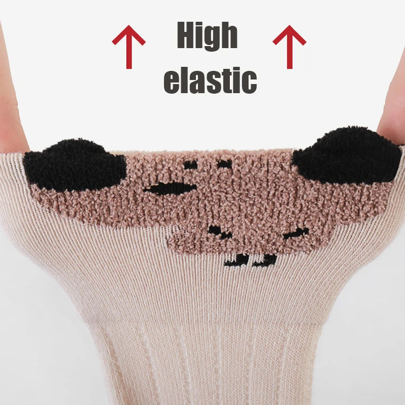 3/5 Pairs Cartoon Newborn Socks Children'S Socks Spring And Autumn Cute Boy Girls Kids Toddler Socks Baby Accessories