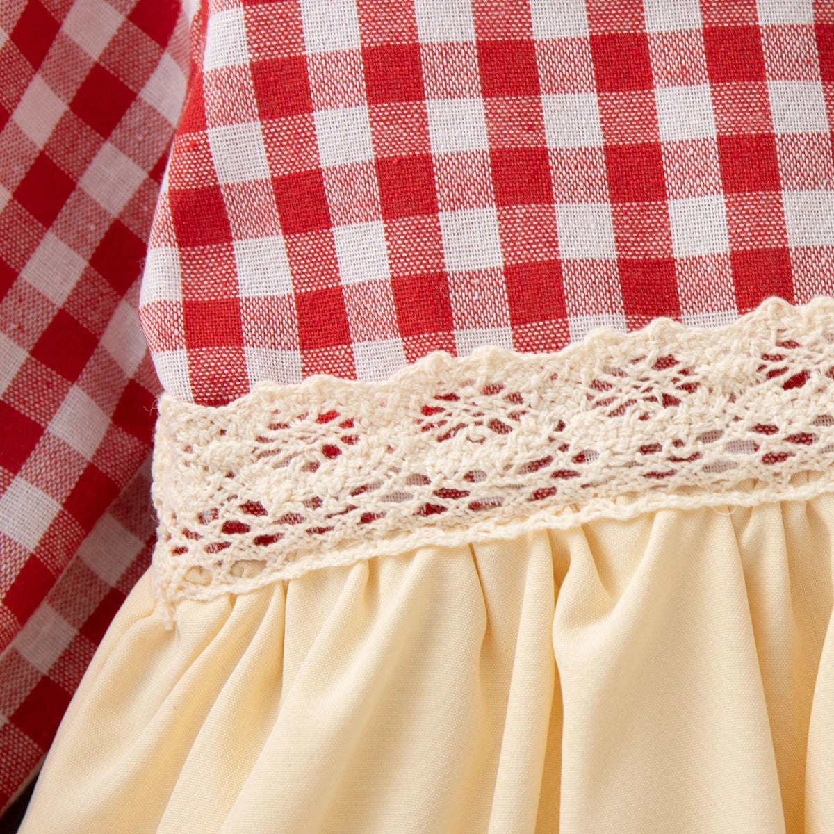 6-24 Months Spring And Autumn New Plaid Long Sleeved Baby Girl Dress, Rustic Style Children'S Clothing For Picnic Parties