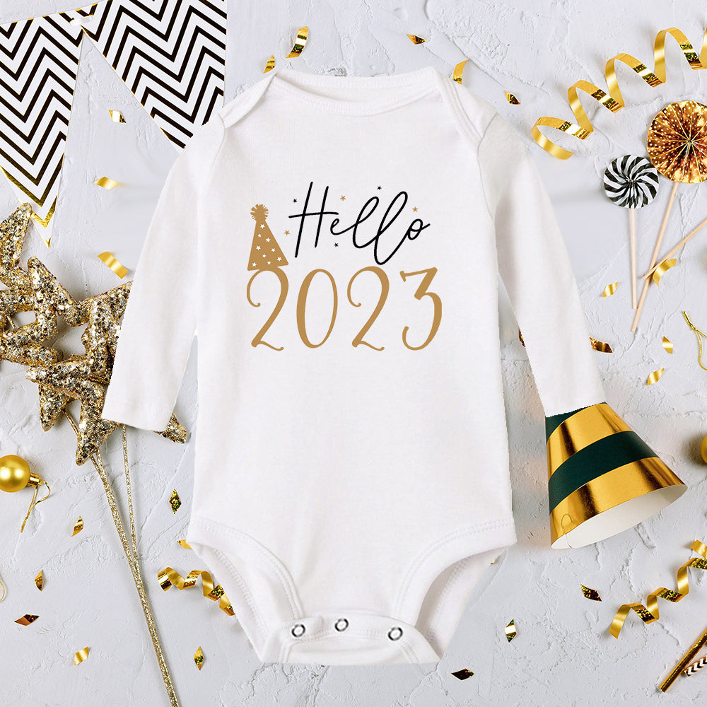 It Is My 1st New Year Baby Boy Girl Long Sleeve Romper Fashion Casual Robe Ropa Newborn Baby Bodysuit New Year Holiday Best Gift