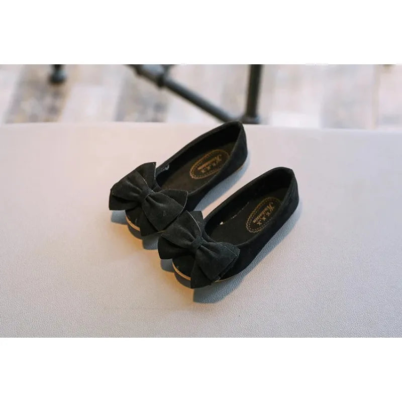 2025 New Fashion Girls Shoes PU Leather With Big Bowtie Candy Color Children Sandals Slip-on Kids Casual Shoes 21-36 Soft Hot