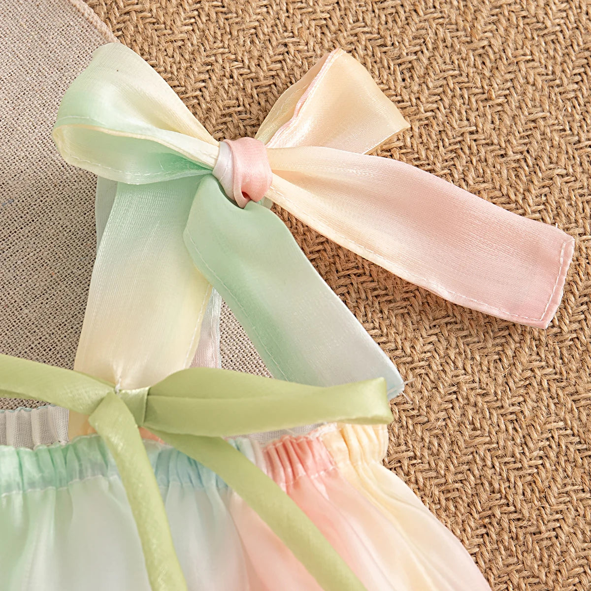 Summer New Colorful Tie Dye Sling Baby Girl Dress, Sweet Flower Children'S Clothing For Babies Aged 9 Months To 4 Years Old