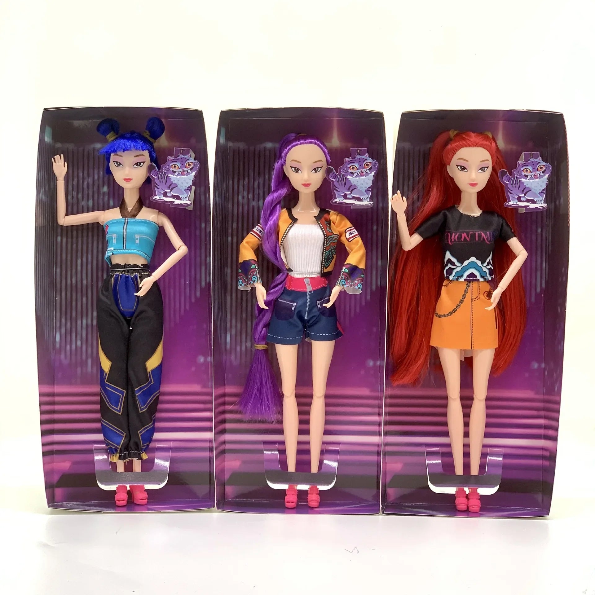 Hot Sale Kpop Demon Hunters Doll Toys Rumi Mira Zoey Action Figure Toy Beautiful Princess Plastic DIY Toy Girls Christmas Gift