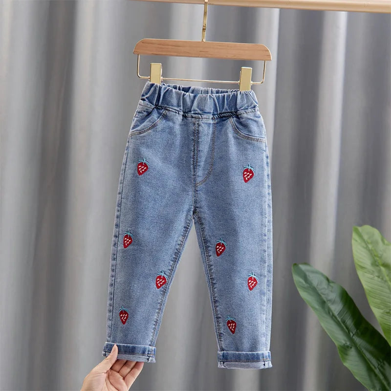 Girls Pants Kids Clothes Children Jeans Cowboy  Denim Pants Spring Autumn Fashion Clothing Streetwear Casual Harajuku