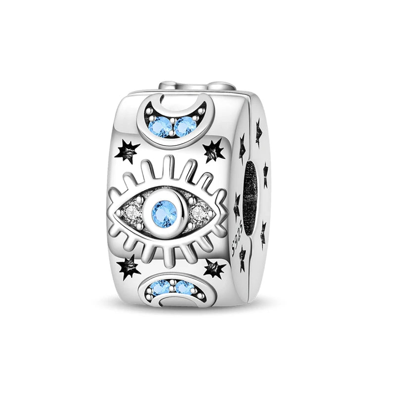 Hot Sales 925 Sterling Silver Charms Beads Devil's Eye Fatima's Hand Cross Beads Fit Original Bracelet Women DIY Jewelry Gifts