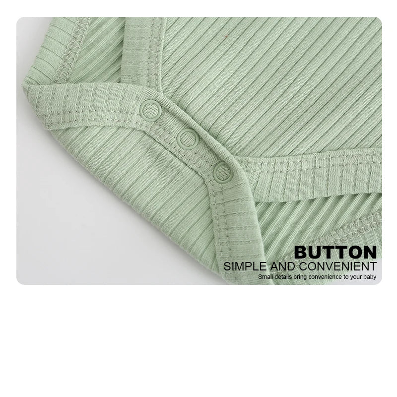 Kiddiezoom Summer 3-piece Unisex Fashion Cartoon Boys and Girls jumpsuit 100% Cotton Soft Newborn Set Gift