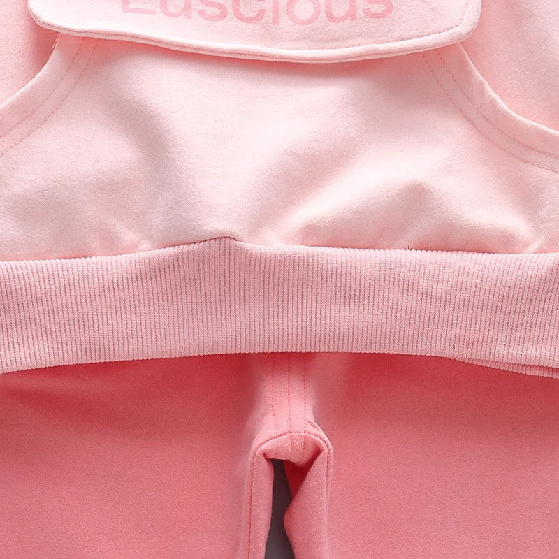 New Spring Autumn Baby Girl Clothes Children Casual T-Shirt Pants 2Pcs/Set Toddler Sports Costume Infant Outfits Kids Tracksuits