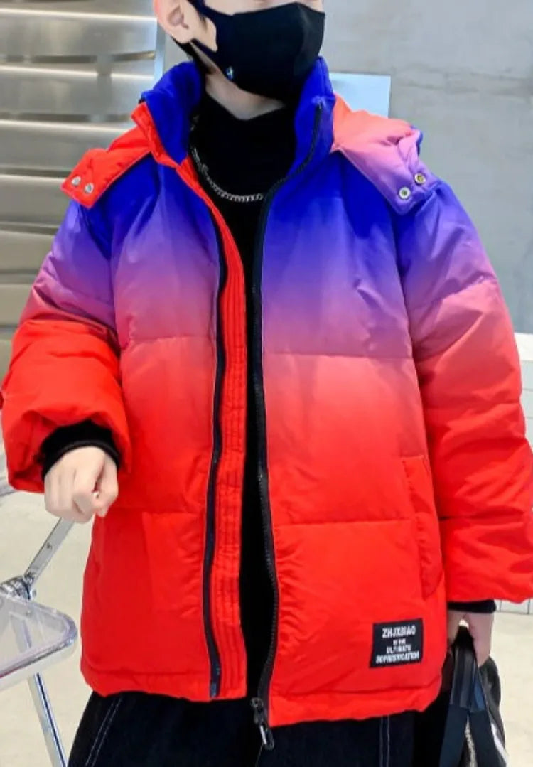 Boys Winter Stylish Cotton-Padded Down Coat 2025 New Big & Medium Size