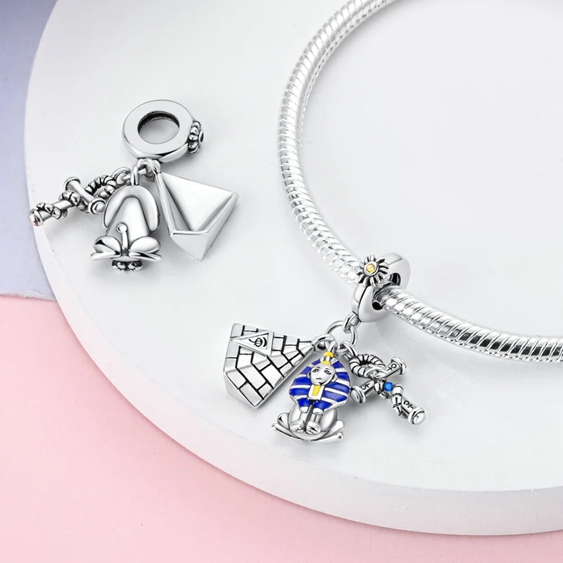 Hot Sales 925 Sterling Silver Charms Beads Devil's Eye Fatima's Hand Cross Beads Fit Original Bracelet Women DIY Jewelry Gifts