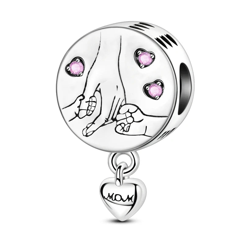 Hot Sale Charms Beads 925 Sterling Silver Pink Perfume Bottle Letter Luminous Firefly Tarot Card Beads Fit DIY Bracelets Jewelry
