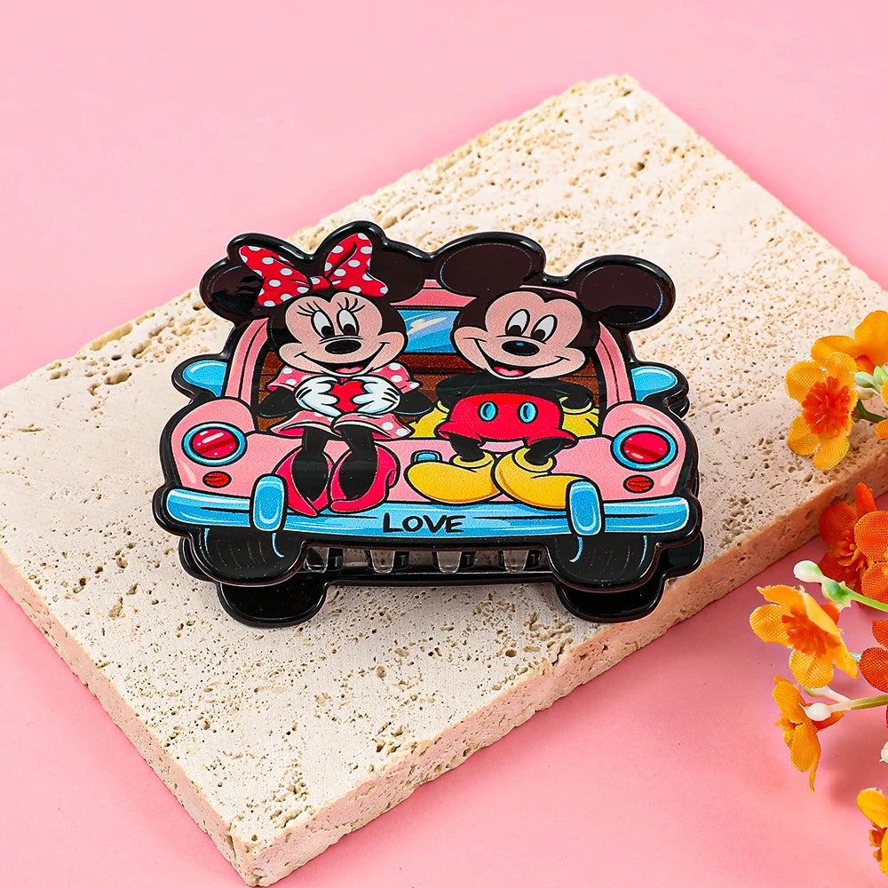 1PC/6PCS Disney Mickey and Minnie hair clips. The shapes are cute and sweet.