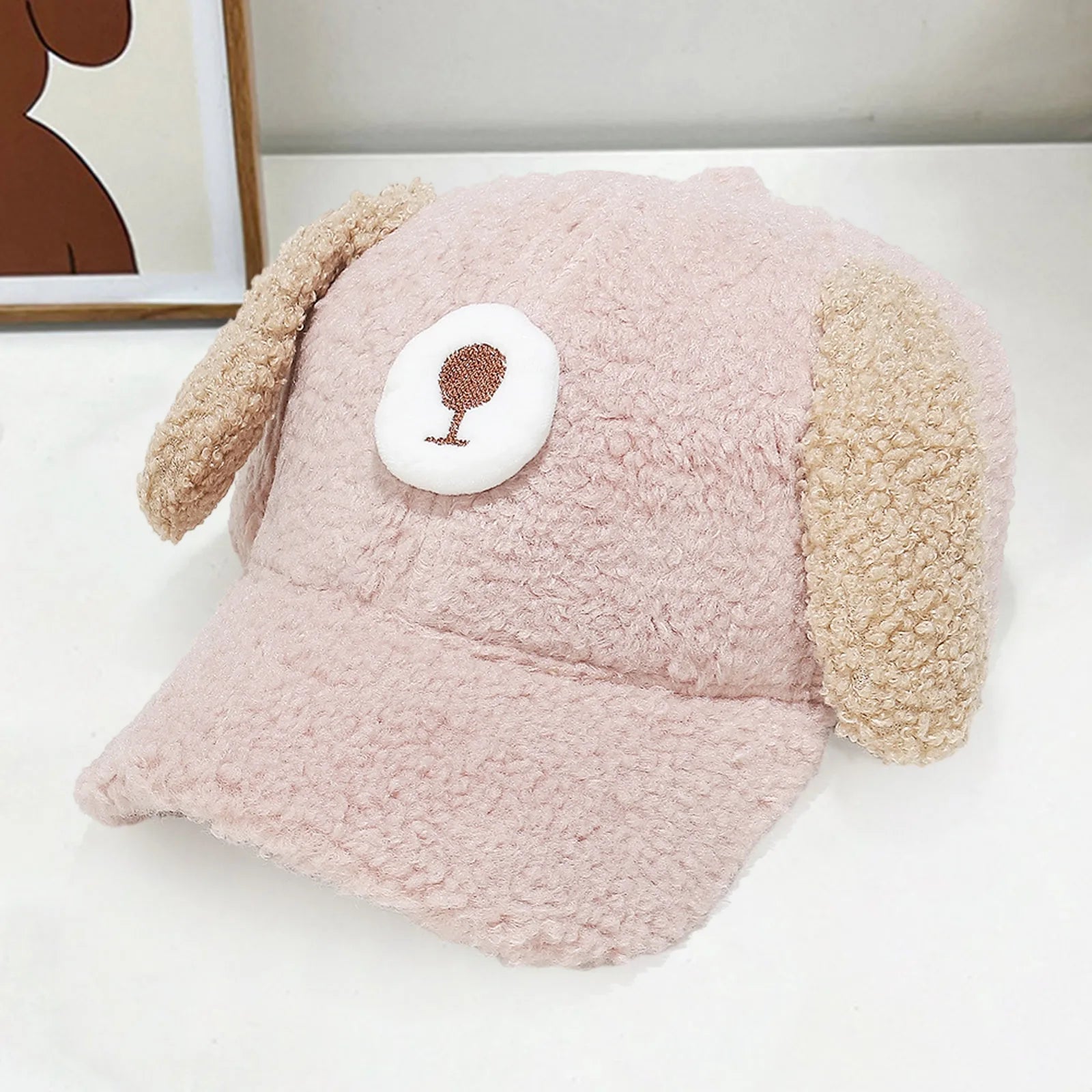 Cozy Knit Beanie Hat for Women Girls Warm Winter Pom Pom Cap with Faux Fur Lining and Cute Cat Ears Embellishment