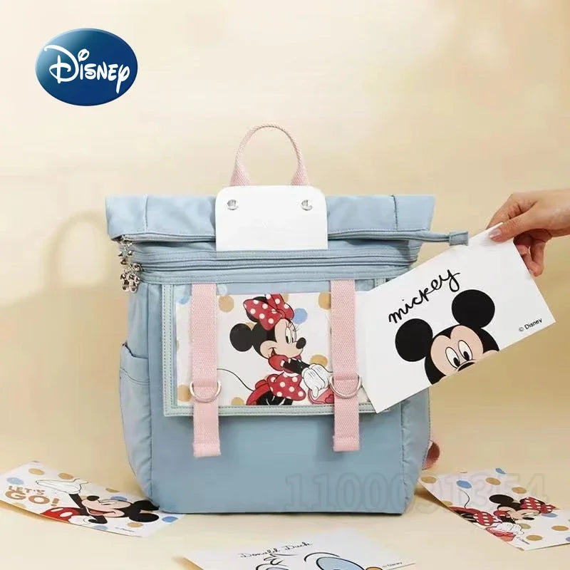 Disney Mickey New Diaper Bag Backpack Cartoon DIY Baby Diaper Bag Backpack High Quality High Capacity Baby Bag Multi Functional