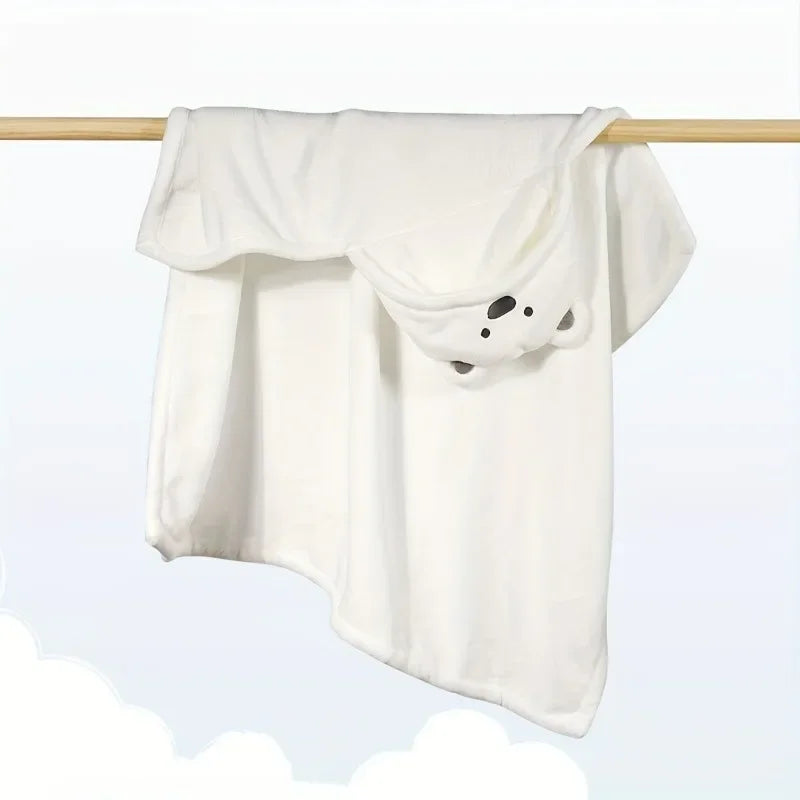 Baby Blankets Super Soft Conditioning Blanket for Baby Girls and Boys Cute Plush Bear Baby Blankets Baby Swaddle Blanket Pink