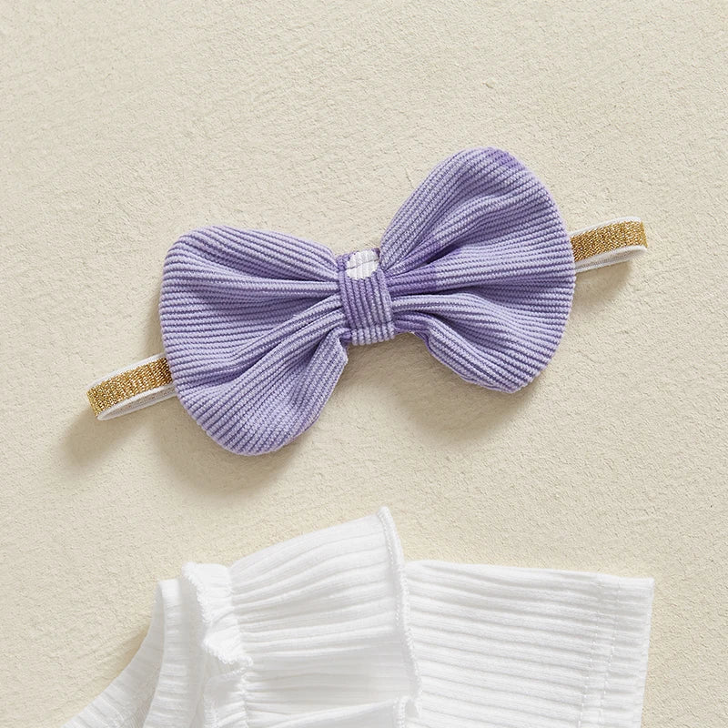 Adorable Baby Girl Floral Print Romper with Matching Skirt and Headband Set for Summer Outings and Photoshoots