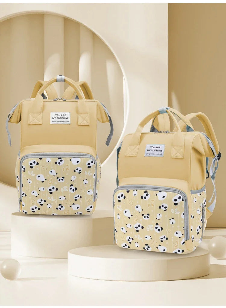 Mommy Bag Multifunctional Waterproof Insulated Backpack Large Capacity Maternity Travel Changing Bag Stroller Strap Schoolbag