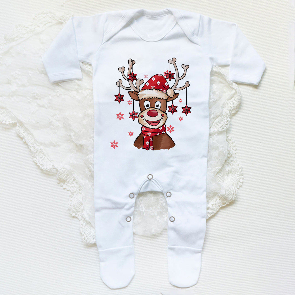 First Christmas Babygrow Sleepsuit Xmas Infant Sleepsuit Boys Girls Cute Clothes Toddler Christmas Gift Baby Xmas Party Outfits