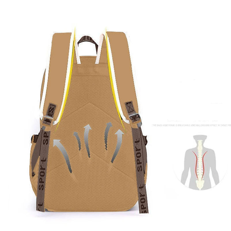 Kawaii Capybara Stylish Khaki Kid Backpack School Bag Casual Daypack Teens Boy Girl Shoulder Bag Children Schoolbag Backpack ﻿