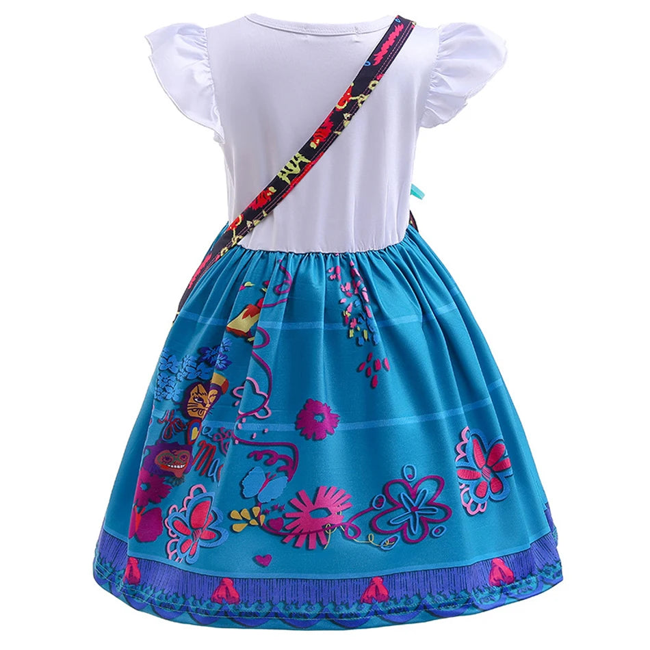 Mirabel Isabela Cosplay Princess Dress Kids Encanto Charm Costume Girls Halloween Children's Day Birthday Party Holiday Clothes