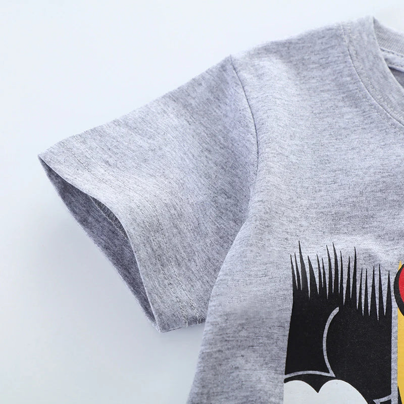 Fashion Baby Boys Clothing Set Summer Children Cartoon Mickey Mouse T-Shirt Denim Shorts 2Pcs Kids Tracksuits 2 3 4 5 6 Years