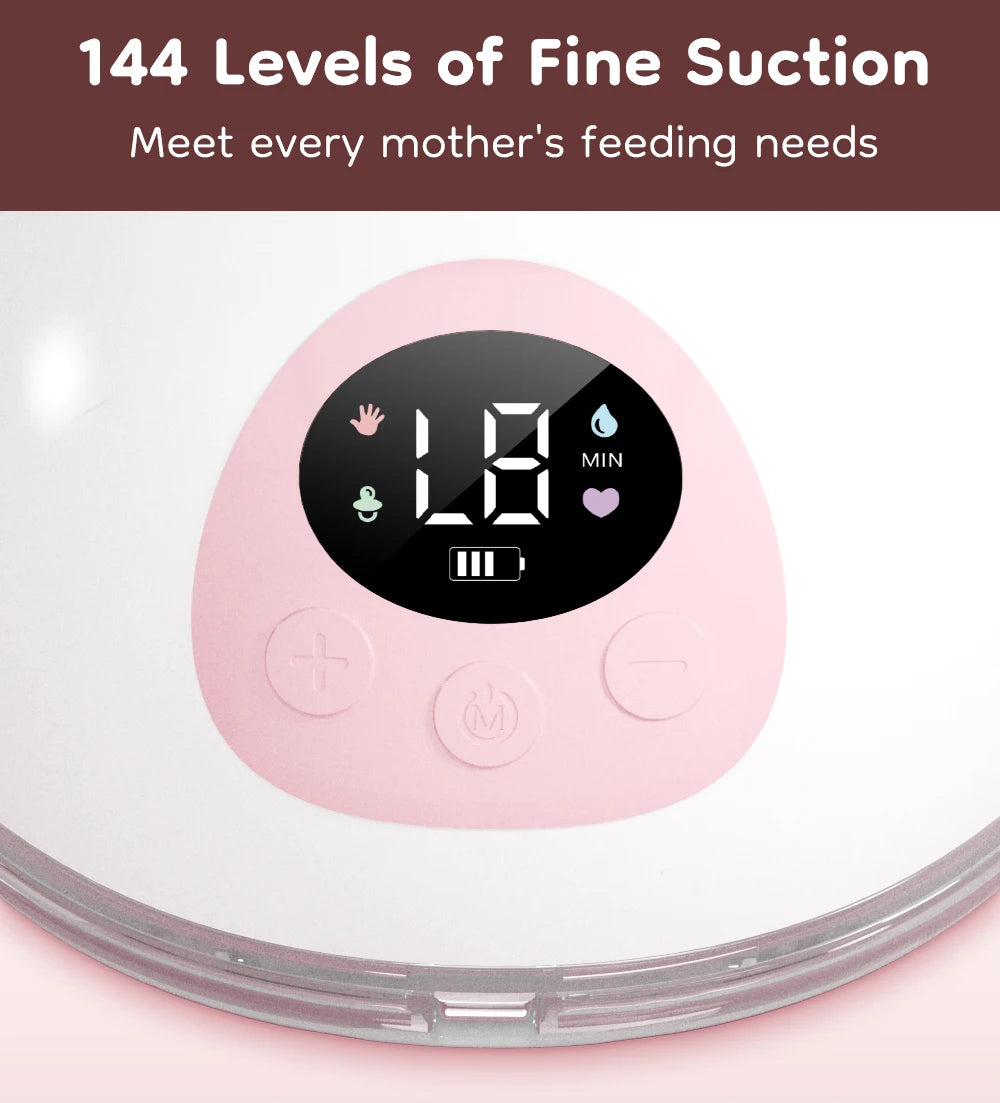 2PCS Wearable Electric Breast Pump 4Modes 36Suction Levels Breast Pump Milk Collector Gift Travel bag 19/24mm Flange