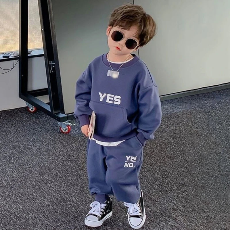 Kids Clothes Set Boys Girls For Fashion Children Long Sleeve Tops Pants Spring Autumn Teenager Sport Outfits Toddlers Costume