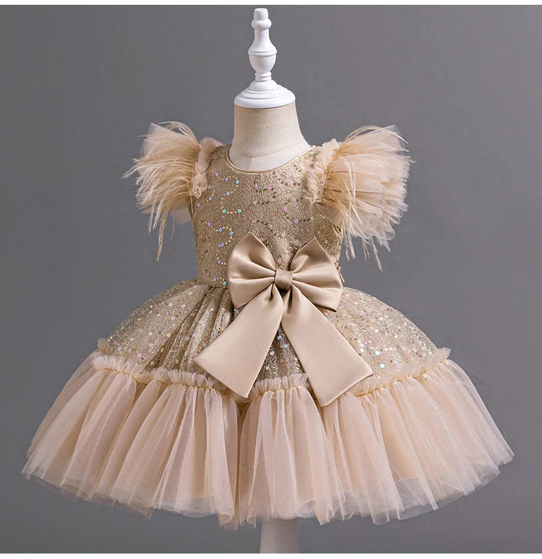 6633 Little Baby Clothing Girl Wedding Dress Kids Birthday Party Princess Dresses Children Wedding Ceremony Costume
