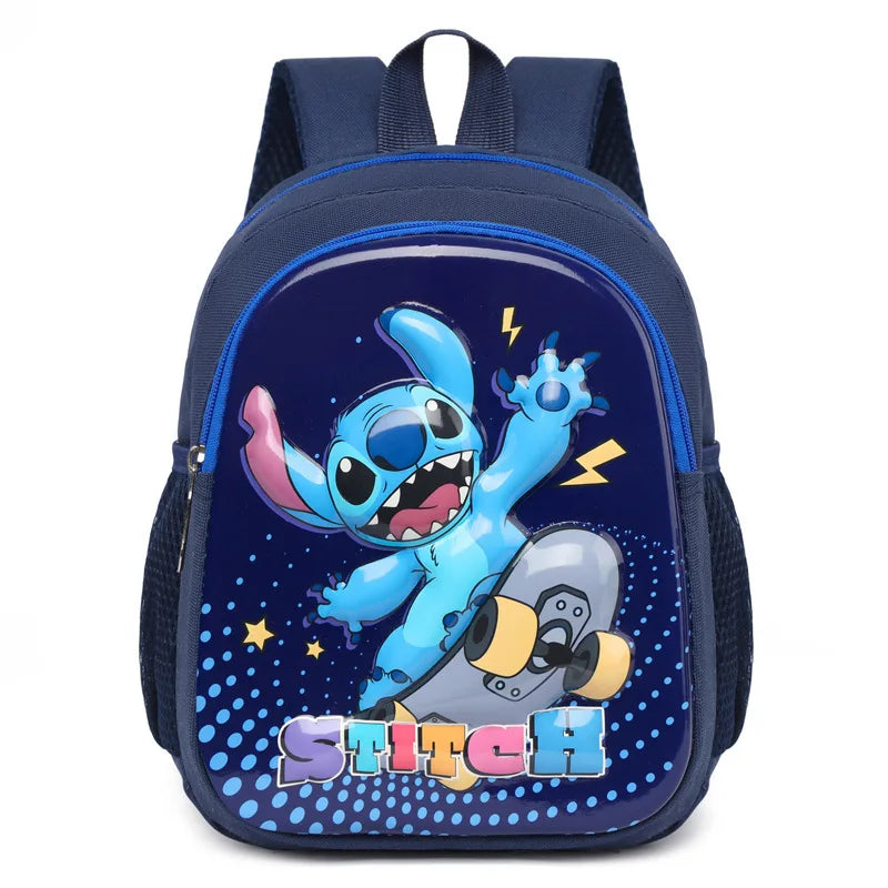Disney Stitch New Kindergarten Schoolbag Cartoon Cute Boys and Girls Backpack High Quality Fashion Children's Schoolbag Light
