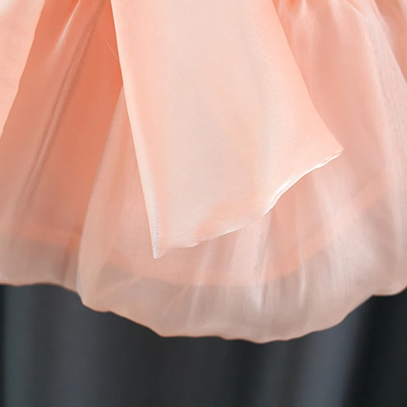 Summer New Wedding Party Baby Girl Princess Dress, Sweet Bow Children'S Clothing For 9 Months To 3 Years Old