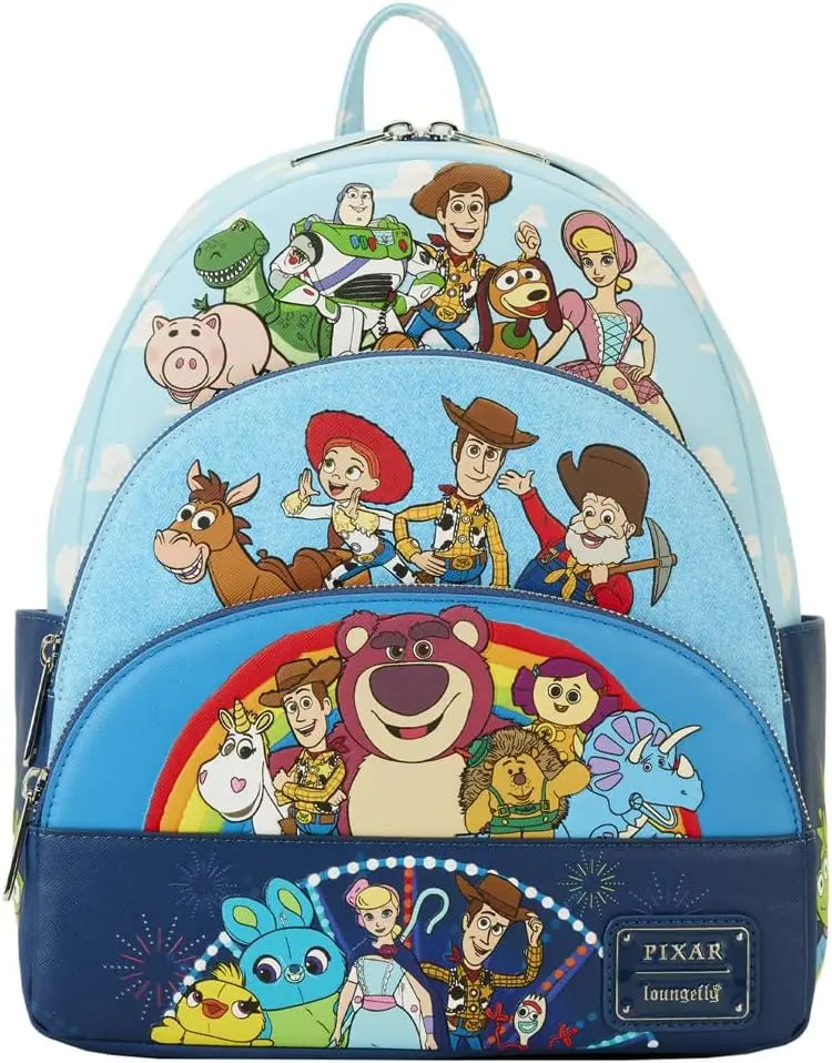 Loungefly Pixar Toy Story 1-4 Series Rex Buzz Lightyear Woody Lotso Cosplay Mini Backpack Purse