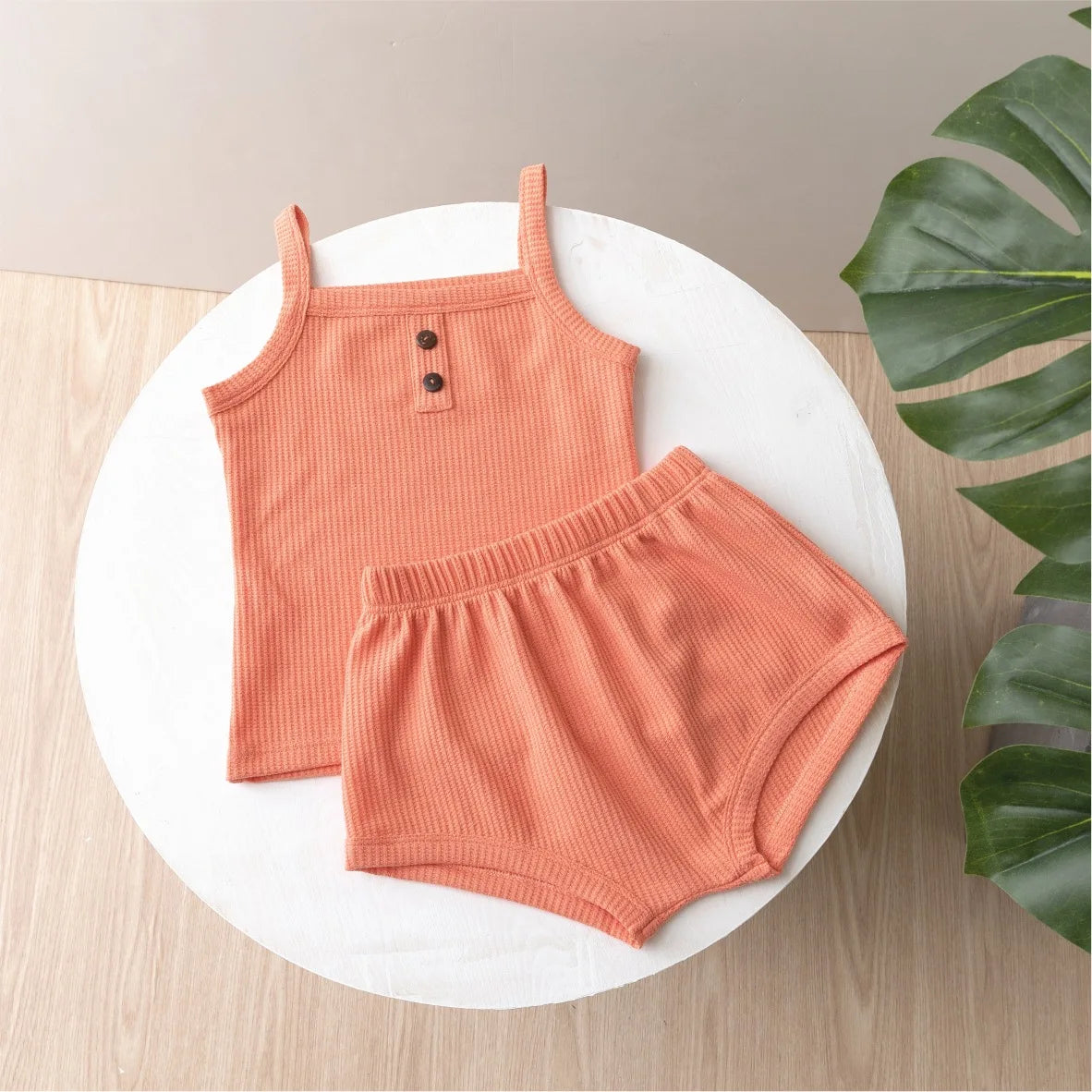 Baby Summer Clothing New Soft Homewear Newborn Baby Boys Girls Clothes Cool Camisole With Short Jumpsuit Outfits Kids Costume