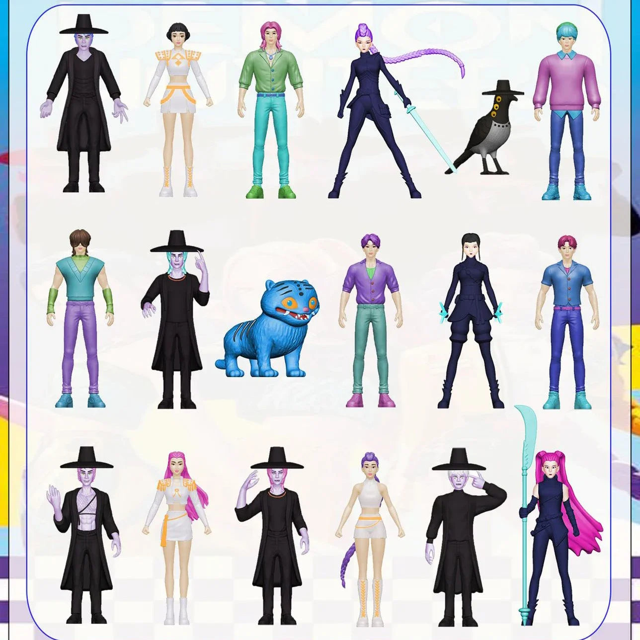 New Demon Hunters Anime Figure Toys Cute PVC Action Figure Derpys Tiger Rumi Mira Zoey Sussy Figurine Doll Fans Gift